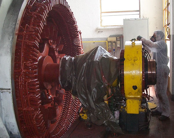manutenzione alternatore centrale idroelettrica