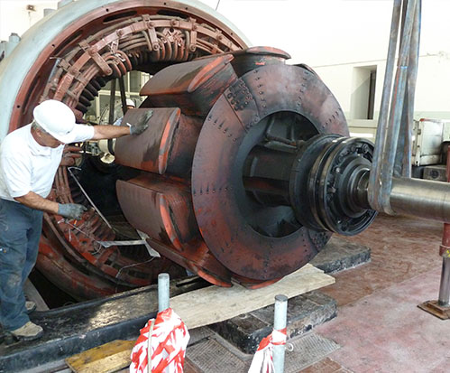 manutenzione alternatore centrale idroelettrica