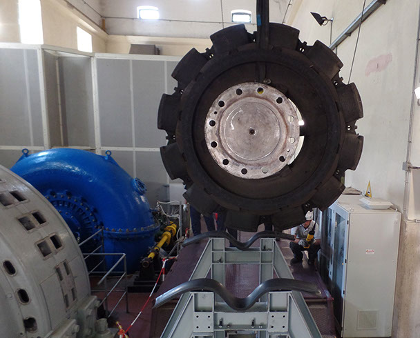 manutenzione alternatore centrale idroelettrica