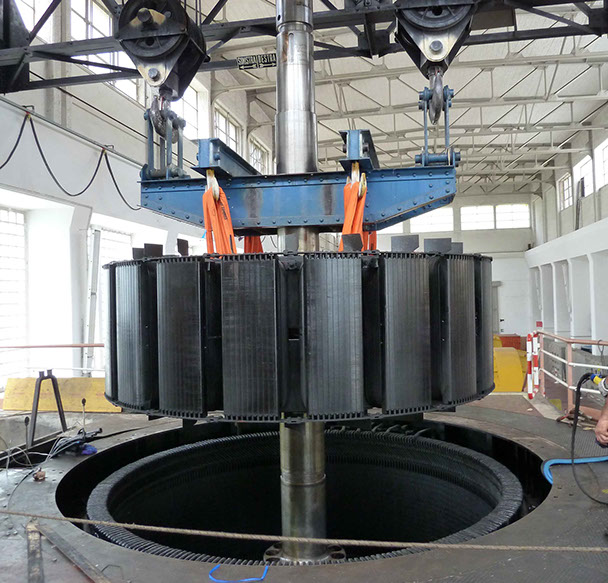 manutenzione alternatore centrale idroelettrica