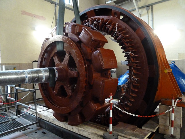 manutenzione alternatore centrale idroelettrica